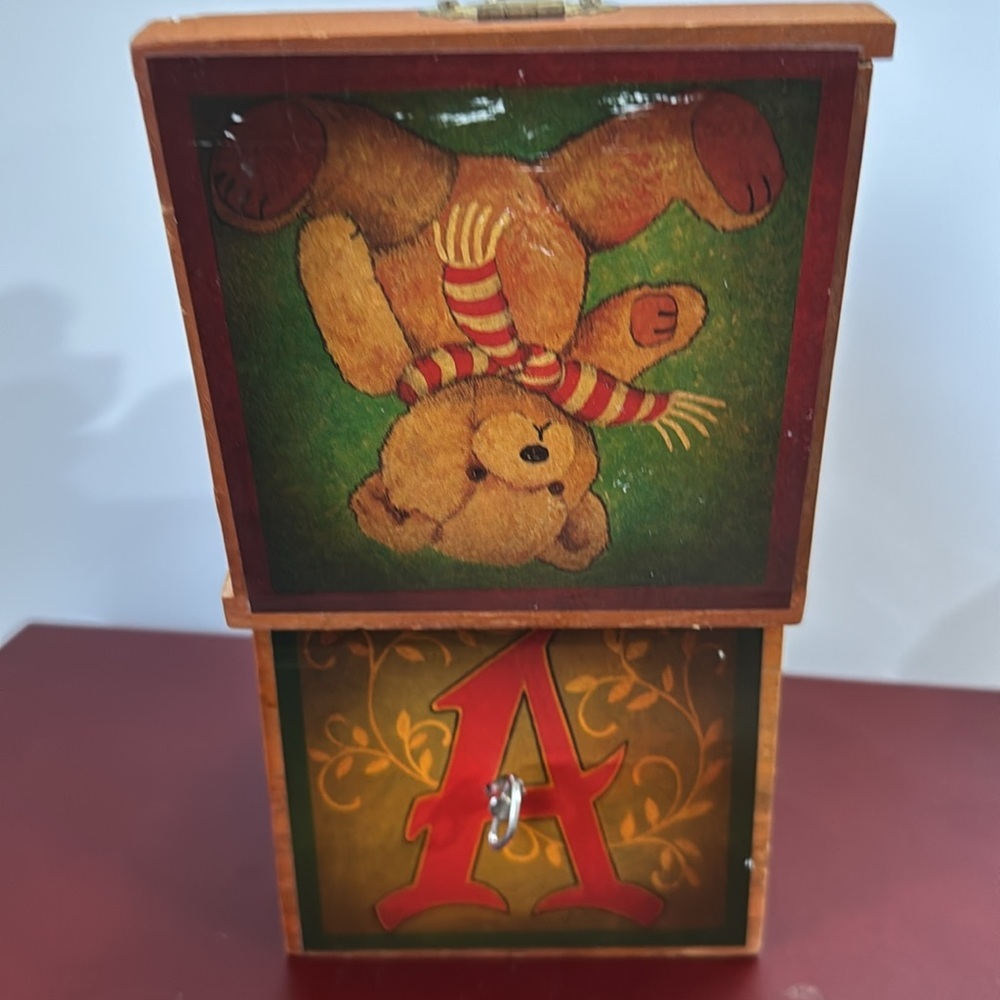 Rare Piece Vintage Music Box Pop Up Teddy Bear Sound of Music Song - Picture 3 of 12